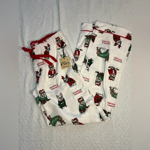 PJ Salvage Women’s Flannel Pajama Bottoms in Ivory, size XS, NWT! - Picture 6 of 11